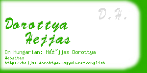 dorottya hejjas business card